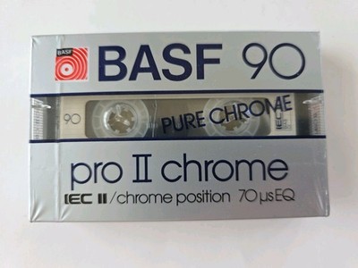 BASF Pure Chrome II 90 TYPE II BLANK CASSETTE TAPE (1) (SEALED) PRO II-CR
