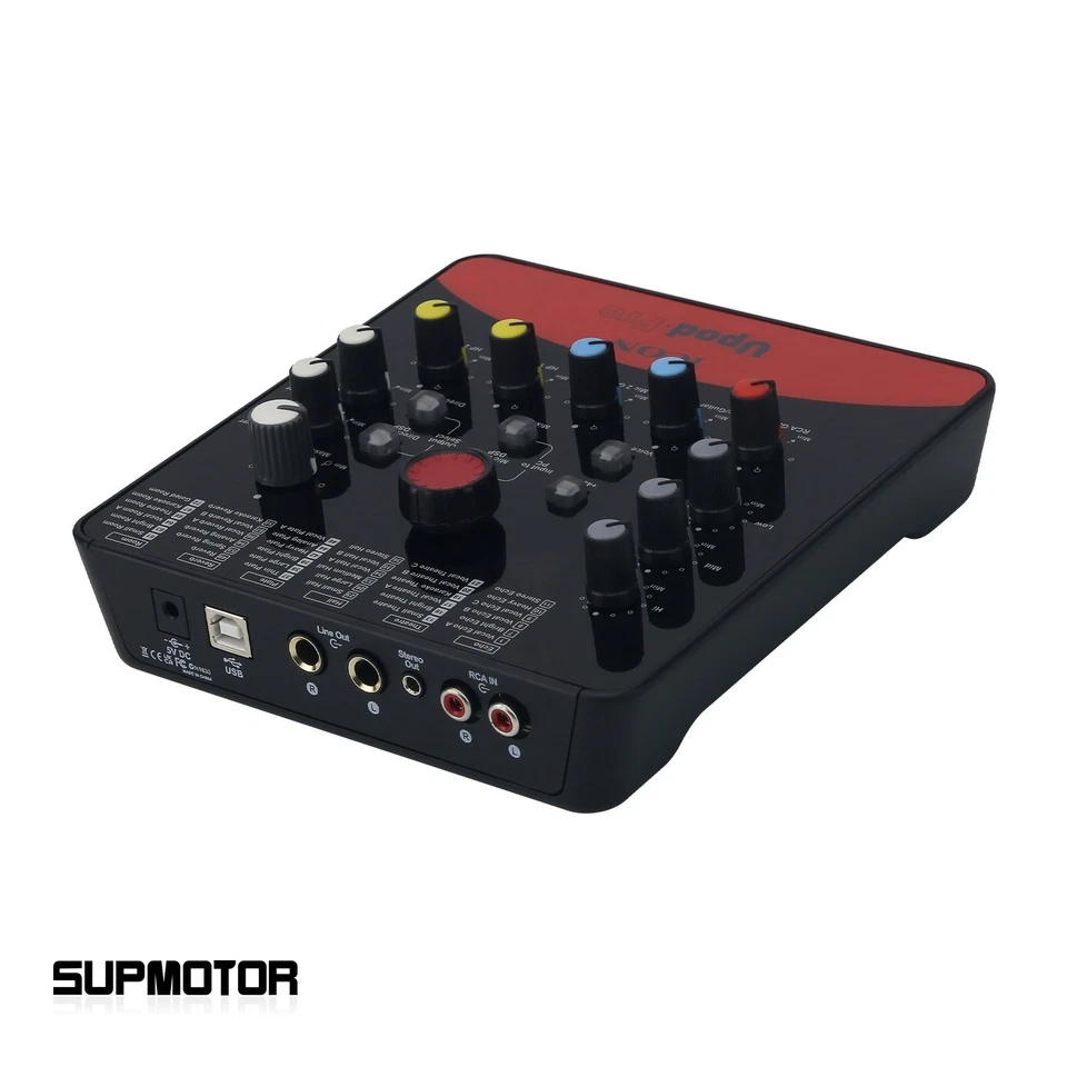 UPOD PRO USB Sound Card+PC-K320 Condenser Microphone+Mic Boom Arm+Tripod Stand - Image 2 of 4