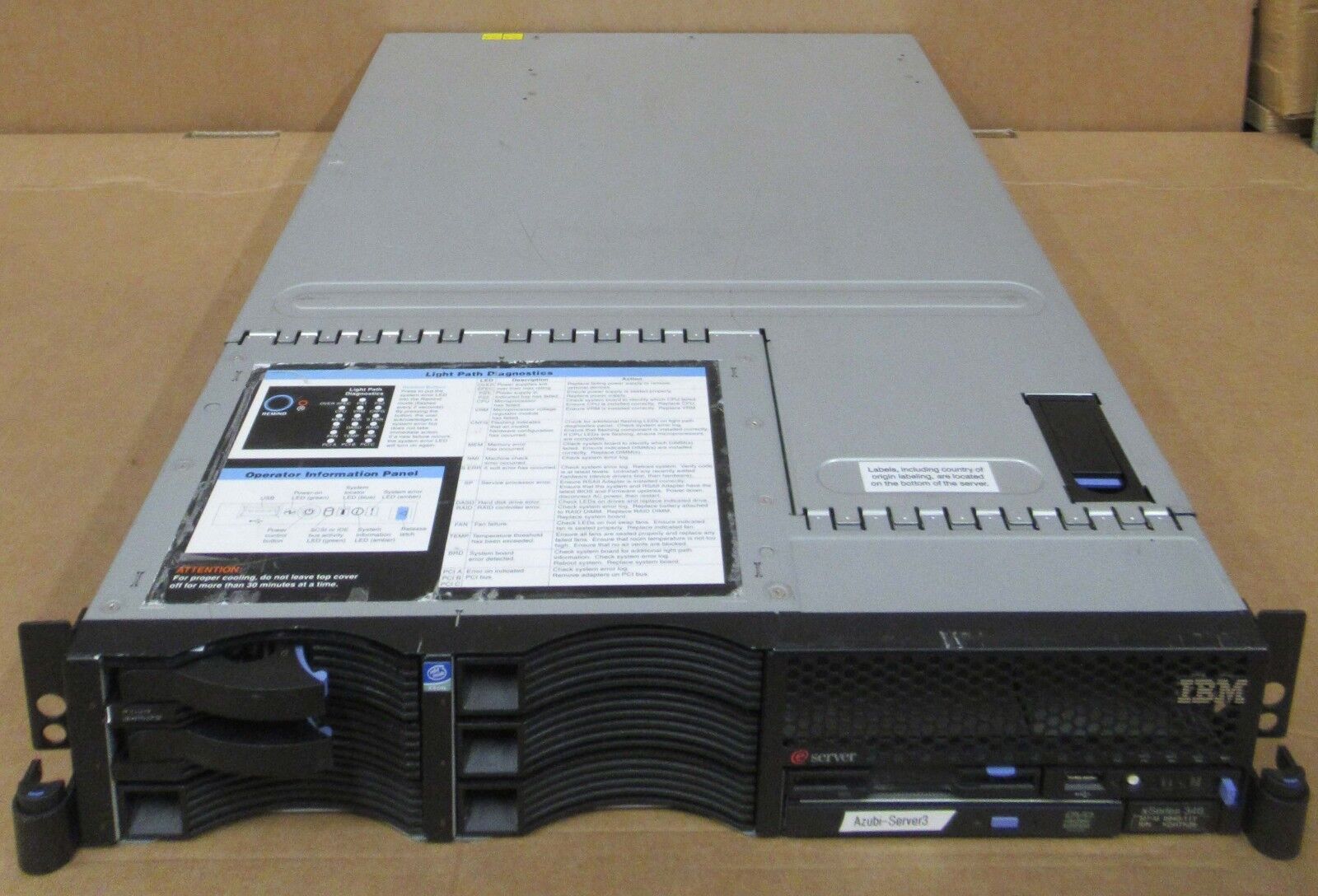 IBM xSeries 346 8840-11Y Xeon 3GHz 36.4GB HDD 4GB 2U Raid Server | eBay