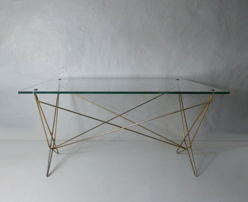 Table basse métal doré