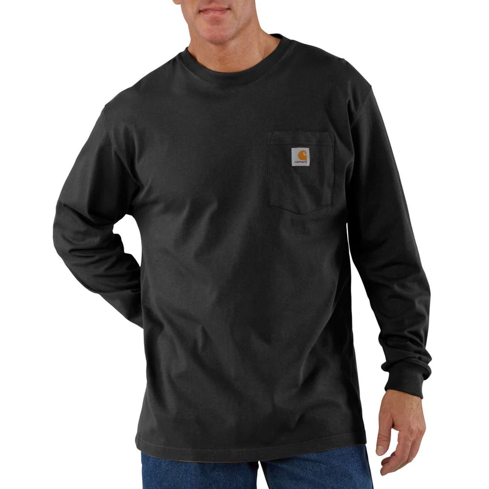 Carhartt Herren K126 Langärmeliges Taschen-T-Shirt Arbeit Workwear