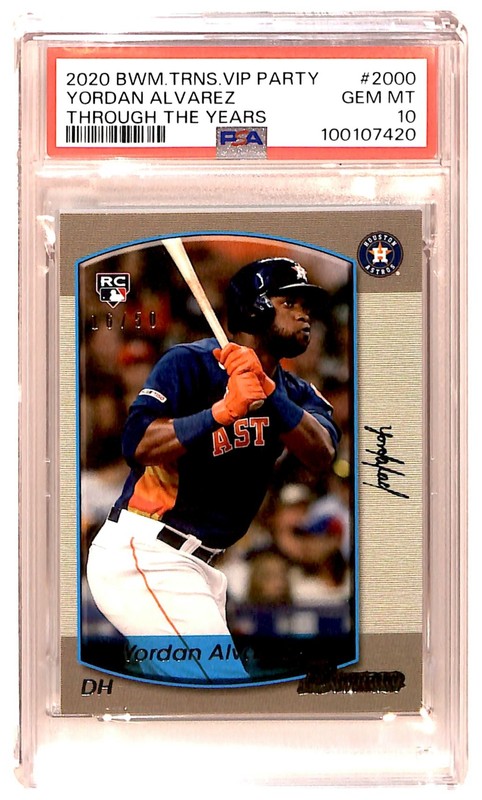 2020 Bowman Transcendent Rookie 16/50 Yordan Alvarez #2000 PSA 10 POP 2 R6220J