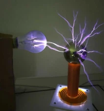 Mini SGTC Spark Gap Tesla Coil Magnetic Storm Coil Artificial Lightning Gift