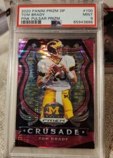 2020 Panini Pink Pulsar Prizm DP #100 Tom Brady PSA 9 MINT