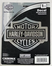 Harley-Davidson Bar & Shield Chrome Classic Graphix Sticker Decal NEW