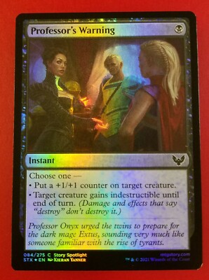 1x Professor's Warning | FOIL | Strixhaven School of Mages | MTG Magic Cards