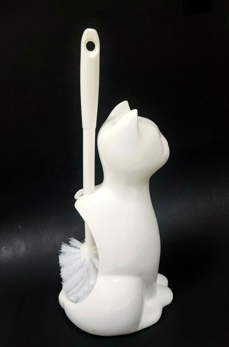 Ceramic cat toilet brush holder deals