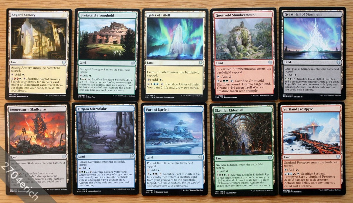 Set of 10 Kaldheim Uncommon Utility Lands *NM* Magic Commander