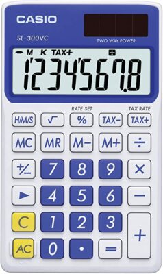 Casio SL-300VC Basic Calculator- BLUE-NEW