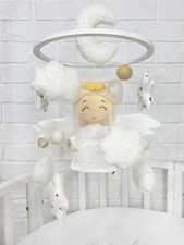 Boucle Angel Baby Mobile Nursery Christian Decor Star Cloud Baby Shower Gift