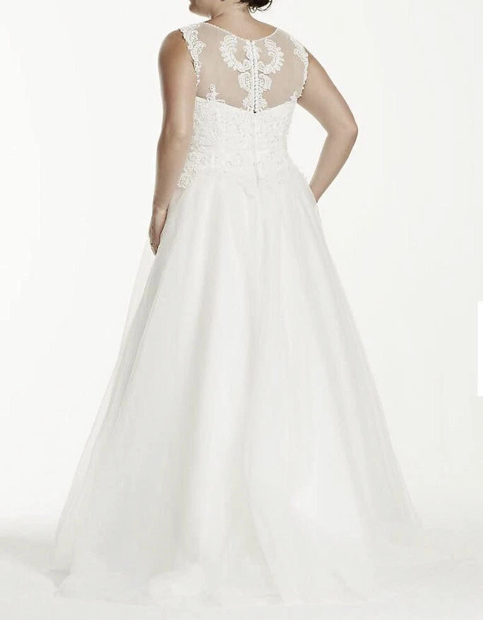 vestido de novia davids talla 20w blanco suave  Foto 2 de 4