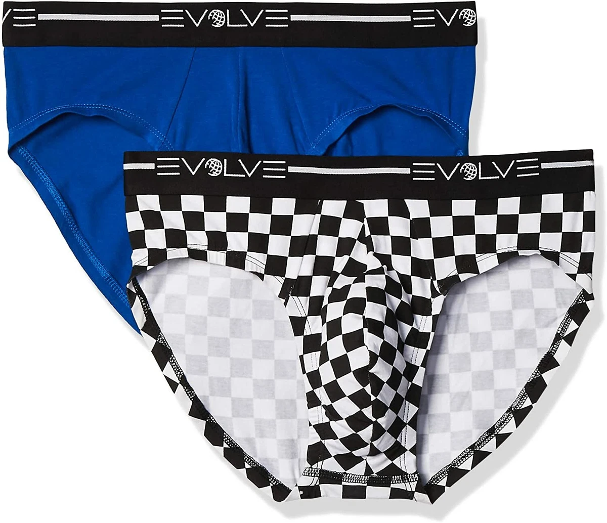 Evolve Men's Cotton Stretch No Show Brief Underwear Multipack