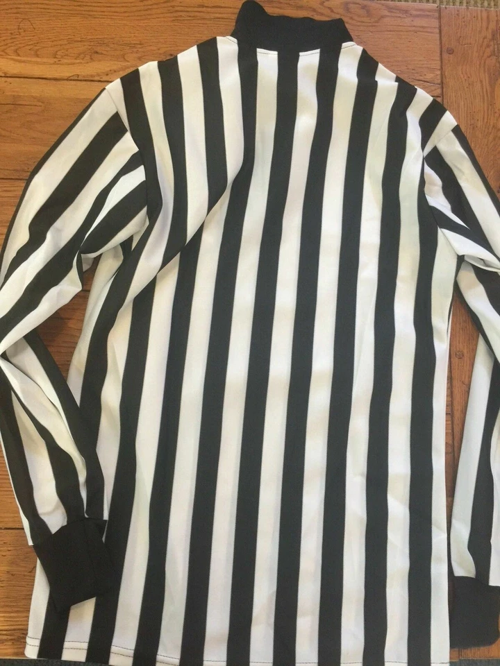 Мужская большой футбол рефери длинным рукавом официальный рубашка четверть молнии новый с Ярлыками - Изображение 4 из 4