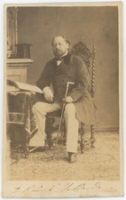 CDV Severin 1863. Guillaume III, roi des Pays-Bas. Dédicace. Autographe