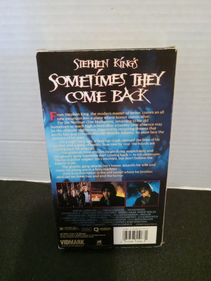 Stephen King’s SOMETIMES THEY COME BACK horror movie VHS video VIDMARK release - Image 2 of 4