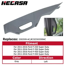 Driver Side Interior Trim A Pillar Handle Gray For 2011-2016 Ford F250 F350 F450