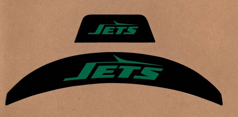 3M NOS FS Throwback New York Jets Riddell SpeedFlex Helmet Bumper Decals - 20mil c