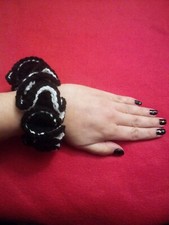 Halloween Crochet Handmade With Love Ruffle Hair scrunchies New