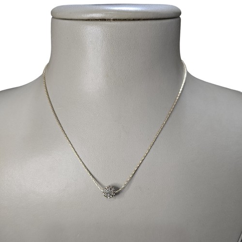 Express Women's Necklace Gold Plated , Gray Rhinestone 16" NWT