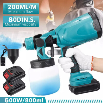 #ad #ad High Pressure Cordless Paint Sprayer With 2 Batteries Electric HVLP Spray Gun US $40.99