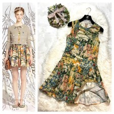 Genuine Good Condition Collection Model Red Valentino Sleeveless Botanical dress