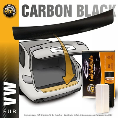 Pellicola protettiva vernice per VW CROSS Polo 6R ✓ protezione bordo di carico CARBONIO nero ✓ rastrello