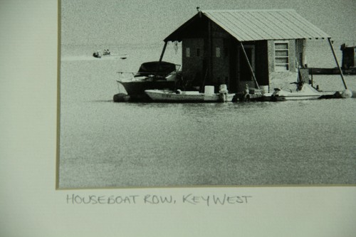 Vintage Key West Photo Houseboat Row Florida Matted Boats Ocean by Aki Davis - 第 4/7 張圖片