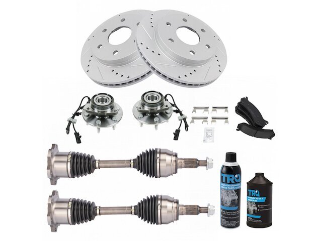 Front Brake Pad Rotor Axle Hub Kit fits Chevy Avalanche 1500 2002-2006 46MVPP