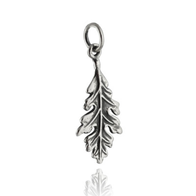 Oak Leaf Charm 925 Sterling Silver Small Pendant Autumn Tree