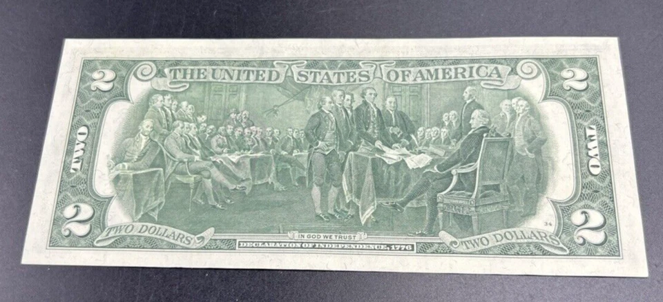 1976 $2 Bicentennial Postal FRN Federal Reserve Notes CH UNC Marietta GA #473 - Image 2 of 4