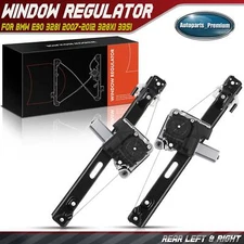 2pcs Rear Window Regulator w/ Motor for BMW E90 E91 325i 328i 328xi 335i 335d M3