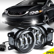 Led Front Clear Lens Bumper Fog Light Lamps Assembly For 2013-2015 Honda Civic