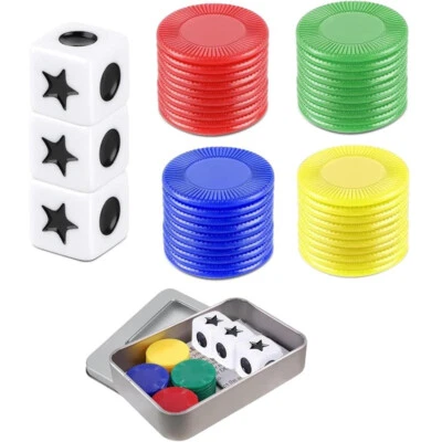 43pcs LCR Game Toys Left Center Right Dice Chips Family Party Play Friends Dices