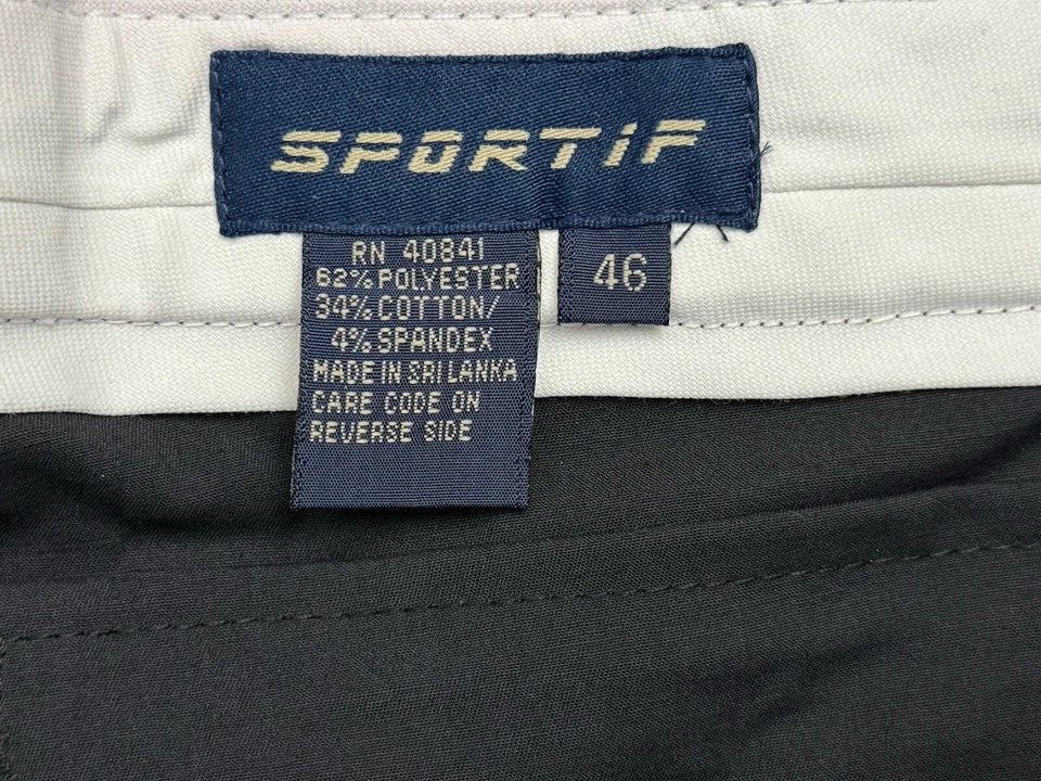 Bermuda de vela nova com etiquetas Sportif EUA preta carga masculina cáqui tamanho 46 caminhada barco golfe - Imagem 4 de 4