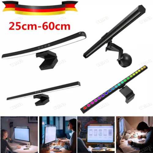 USB Monitor LED Lampe Lichtleiste Tischleuchte RGB Dimmbar für Notebook Laptop