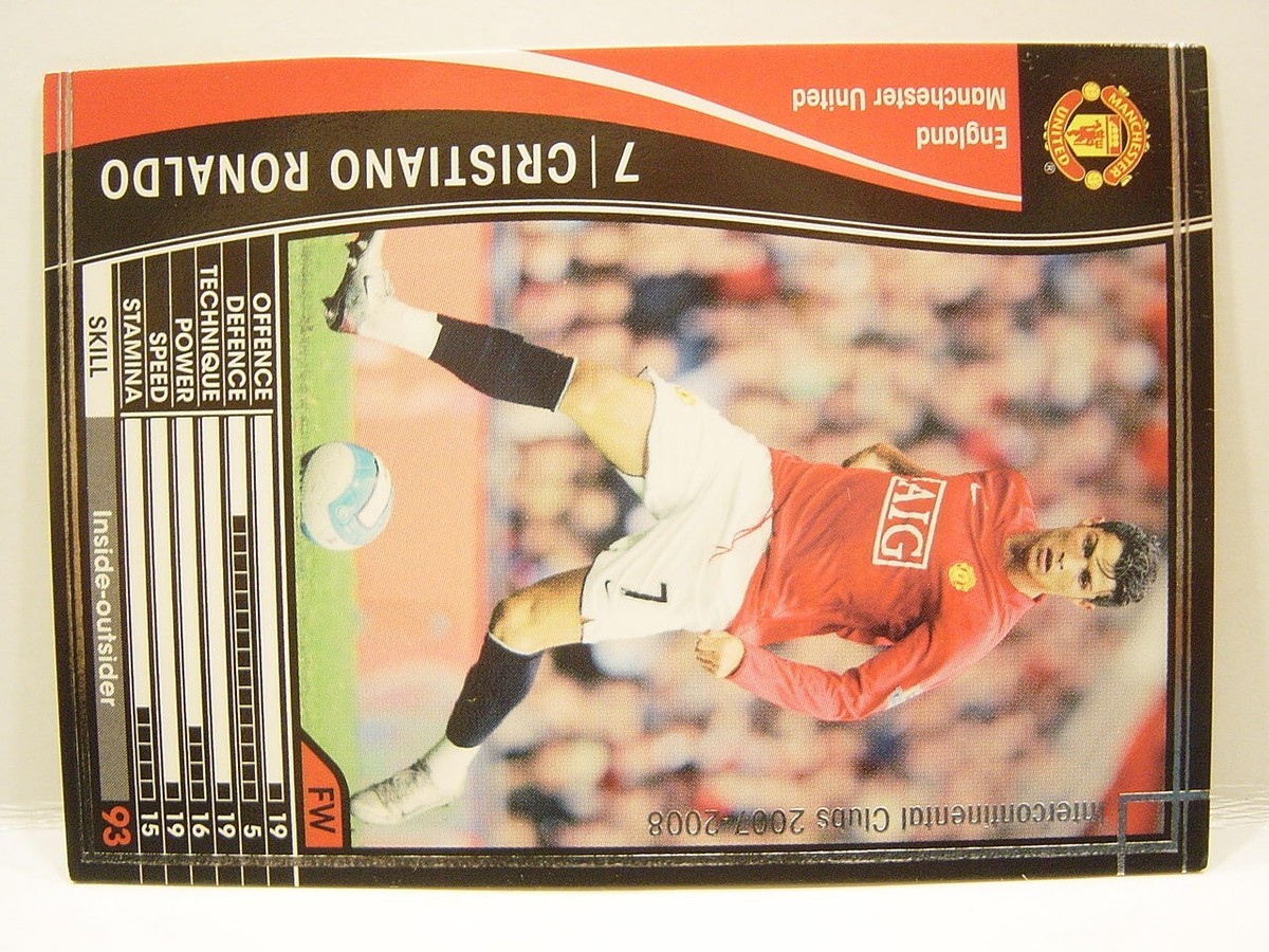 wccf マンユーセット Panini WCCF 2007-08 Cristiano Ronaldo No.7 FW Manchester
