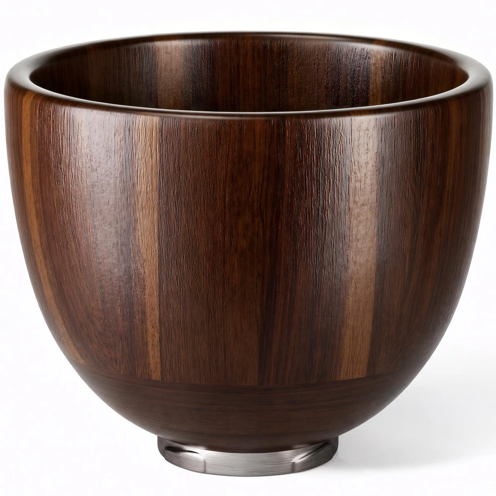 Premium Wood Mixing Bowl for KitchenAid Mixer | 5 QT Capacity, Stainless Stee...