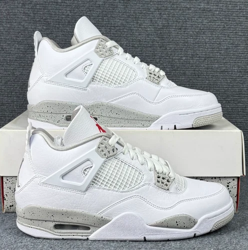 Jordan Air Jordan 4 Rerto "White Oreo" Mid Top Basketball Shoes