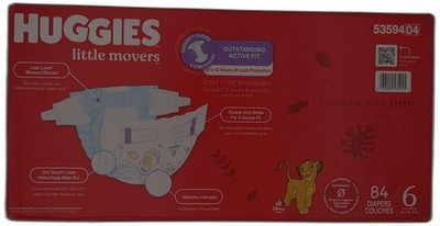Huggies Little Movers Baby Diapers, Size (35+ Lbs), 84 Ct