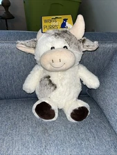 Wags and Purrs Plush Cow Dog Toy With Squeaker  9in. med/large NWT Kellytoy