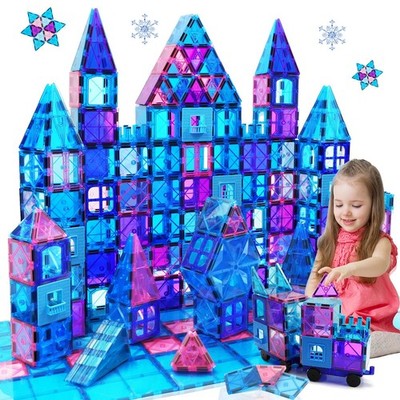 Magnetische Bausteine Magnetfliesen 102 Stück Prinzessin Schloss Vorbau Spielzeug mit