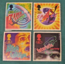 1995 Great Britain-H. G. Wells/Science Fiction-MNH Singles-Lot of 4