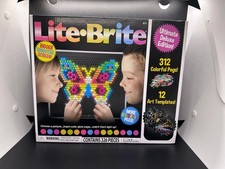 Lite Brite Ultimate Deluxe Edition 312 Colorful Pegs, 12 Art Templates