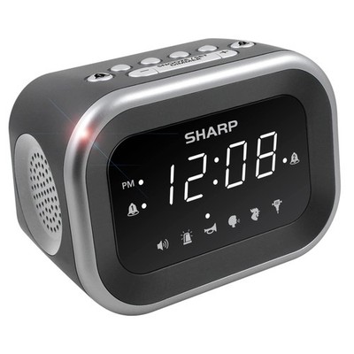 Sharp Big Bang Super Loud Alarm Clock for Heavy Sleepers, 6 Large, Silver 