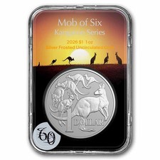 2026 Australia 1 Oz Silver 1 Kangaroo Frosted Uncirculated