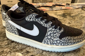 Nike Air Jordan 1 Retro Low OG Black Cement Mens Sneakers Size 7 CZ0790-001