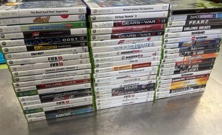 Lot jeux XBOX 360 Total de 59 jeux en boîte d'origine titres divers. .