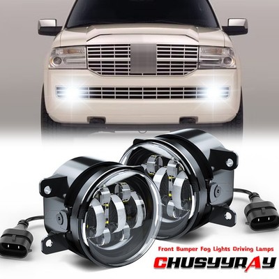 For LINCOLN NAVIGATOR 2007-2014 Pair Clear Lens Bumper Fog Lights Driving Lamps