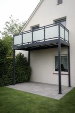 Anbaubalkon Vorstell Balkon Bausatz SET Aluminium Alu Balkon Geländer