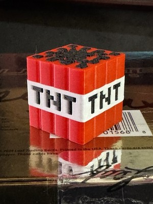3D Printed Red TNT-Style Display Blocks   Desk Decor   Toy Accessory
